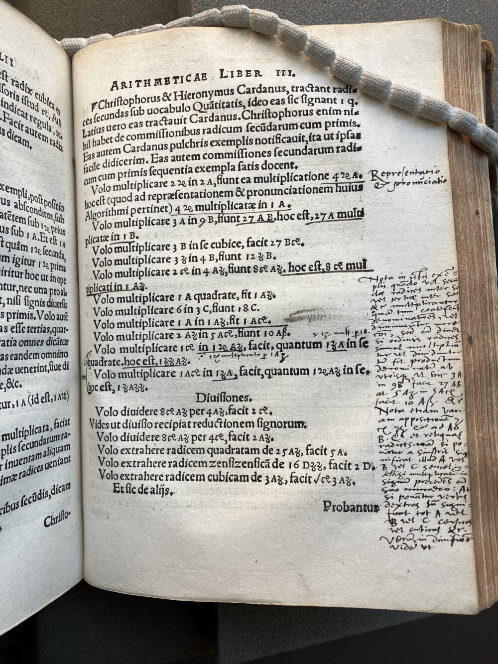 Michael Stifel, Arithmetica Integra (Nuremburg, 1544), sig. rr4r.